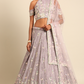 Elegant Georgette Sequin Lehenga with Zarkan Work