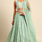 Elegant Georgette Sequin Lehenga with Zarkan Work