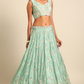 Elegant Georgette Sequin Lehenga with Zarkan Work