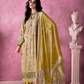 Pure Muslin Salwar Suit with Digital Print & Elegant Embroidery