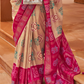 Pure Silk Patola Saree with Rich Zari Weaving and Blouse