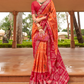 Pure Silk Patola Saree with Rich Zari Weaving and Blouse
