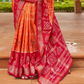 Pure Silk Patola Saree with Rich Zari Weaving and Blouse