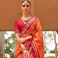 Pure Silk Patola Saree with Rich Zari Weaving and Blouse