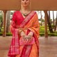 Pure Silk Patola Saree with Rich Zari Weaving and Blouse
