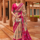 Pure Silk Patola Saree with Rich Zari Weaving and Blouse