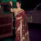 Pure Silk Saree with 3D Weaved Pallu and Heavy - LaVante Fashion