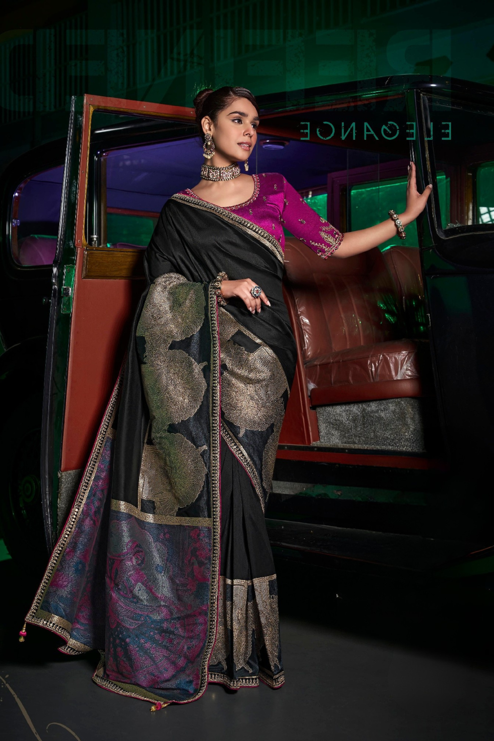 Pure Silk Saree with Beautifully Weaved Pallu and Border - LaVante Fashion