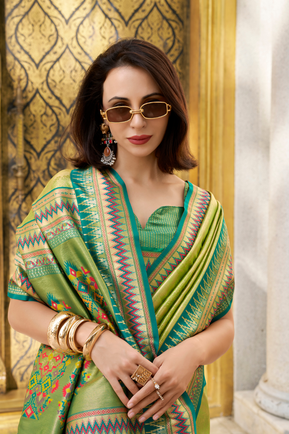 Pure Tissue Silk Saree with Zari Weaving - LaVante Fashion