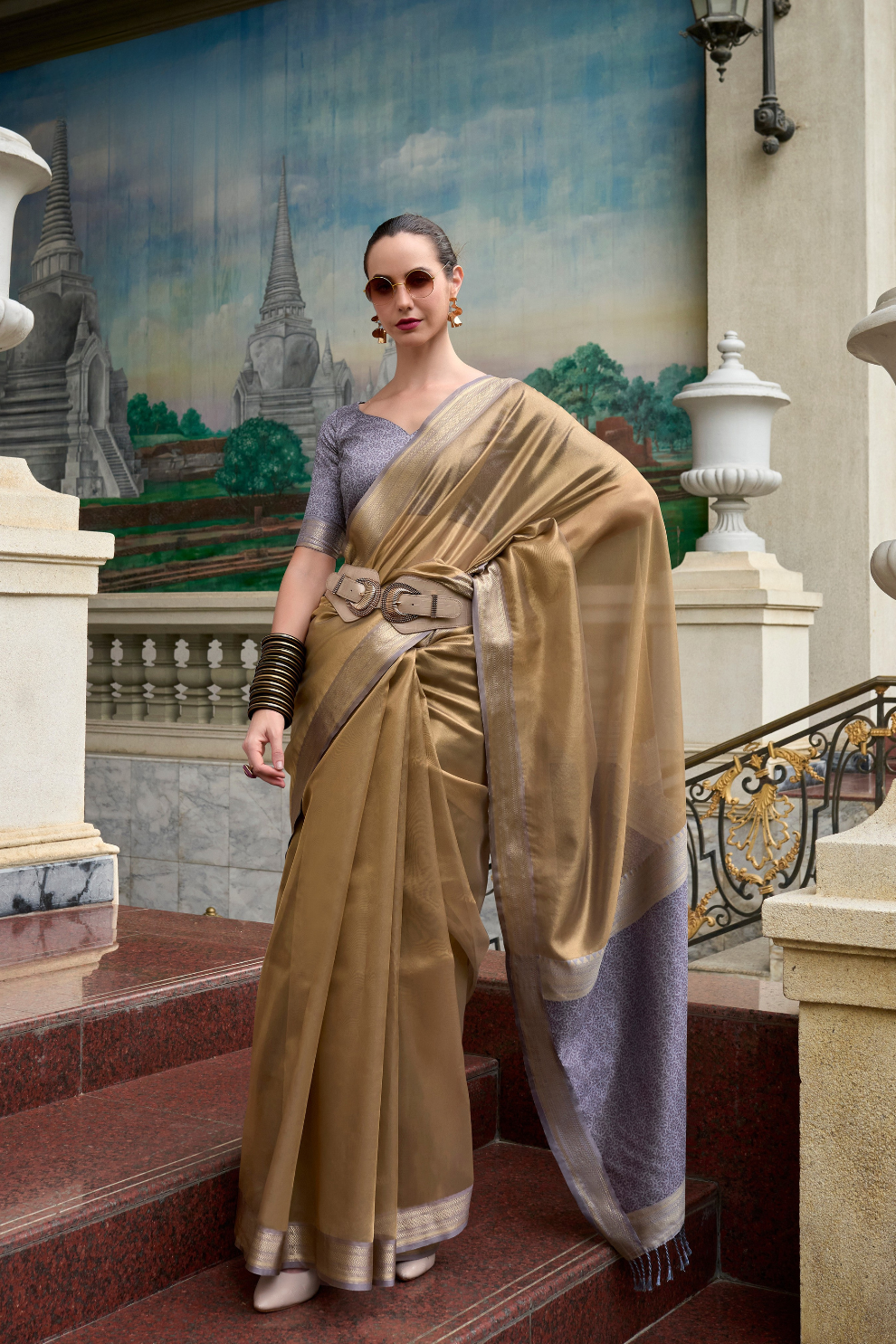 Pure Tissue With Beautiful Designer Pallu and blouse - LaVante Fashion