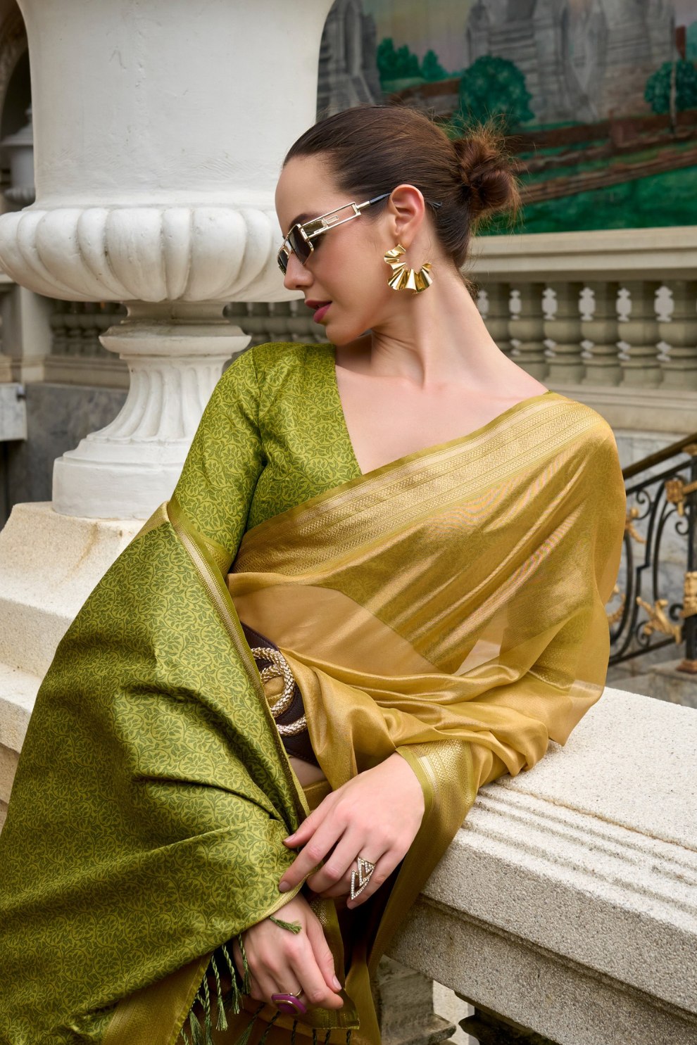 Pure Tissue With Beautiful Designer Pallu and blouse - LaVante Fashion