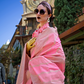 Rangkaat Handloom Katan Silk Saree with Multicolor Weaving