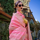 Rangkaat Handloom Katan Silk Saree with Multicolor Weaving