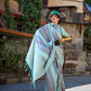 Rangkaat Handloom Katan Silk Saree with Multicolor Weaving