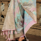 Banarasi Woven Satin Silk Blend Saree with Tassel Accents