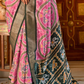 Classic Patola Printed Saree Enhanced with Contrast Zari Border