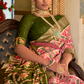 Classic Patola Printed Saree Enhanced with Contrast Zari Border
