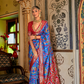 Classic Patola Printed Saree Enhanced with Contrast Zari Border