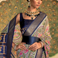 Classic Patola Printed Saree Enhanced with Contrast Zari Border