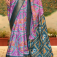 Classic Patola Printed Saree Enhanced with Contrast Zari Border
