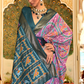 Classic Patola Printed Saree Enhanced with Contrast Zari Border