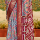 Classic Patola Printed Saree Enhanced with Contrast Zari Border
