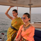Satin Dual Tone Silk Saree with Elegant Sheen Finish
