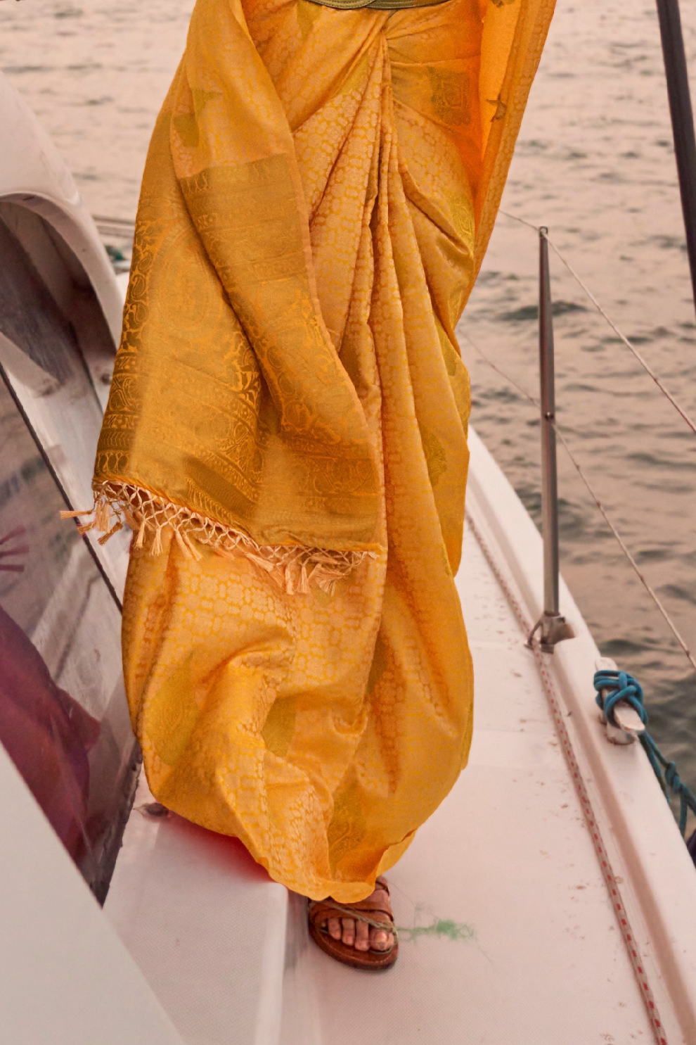 Satin Dual Tone Silk Saree with Elegant Sheen Finish