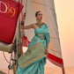 Satin Dual Tone Silk Saree with Elegant Sheen Finish