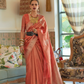 Woven Satin Tissue Silk Saree with Lustrous Texture and Graceful Drape