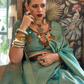 Woven Satin Tissue Silk Saree with Lustrous Texture and Graceful Drape