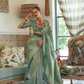 Woven Satin Tissue Silk Saree with Lustrous Texture and Graceful Drape