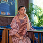Shimmer Organza Silk Saree with Elegant Copper Zari Weaving