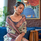 Shimmer Organza Silk Saree with Elegant Copper Zari Weaving