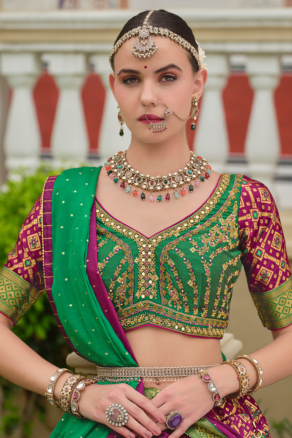 Traditional Printed Premium Silk Lehenga Set