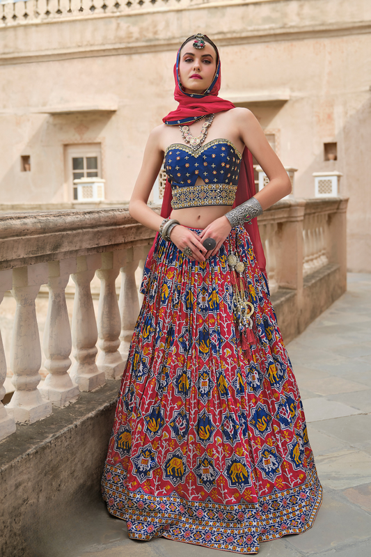 LAVANTE_FASHION_SHIVANGI_SILK_FOIL_PRINT_LEHENGA_CHOLI_4 - LaVante Fashion