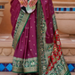 Elegant Zari Patola Saree with Polka Dot Woven Design