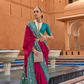 Elegant Zari Patola Saree with Polka Dot Woven Design