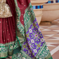 Elegant Zari Patola Saree with Polka Dot Woven Design