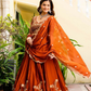 Elegant Embroidered Rangoli Silk Lehenga Choli Set