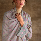 Pure Muslin Salwar Suit with Digital Print & Kashmiri Embroidery