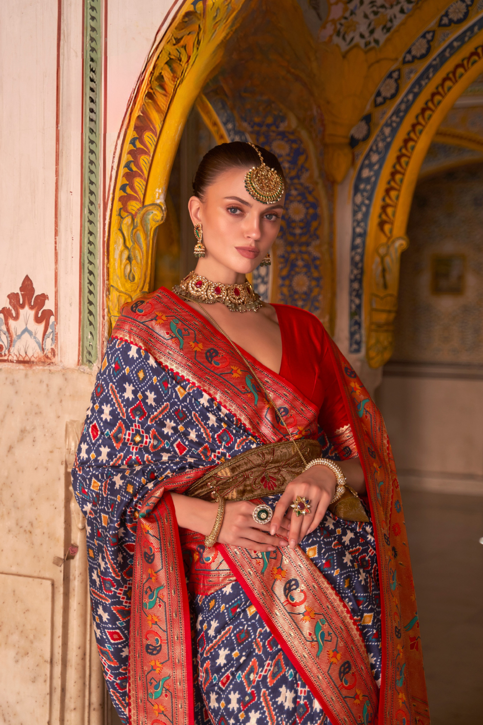 Patola Print Saree Crafted in Fine Smooth Silk