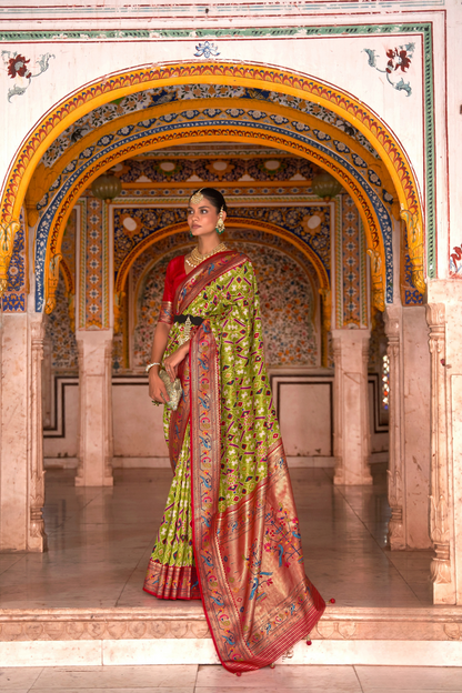 Patola Print Saree Crafted in Fine Smooth Silk