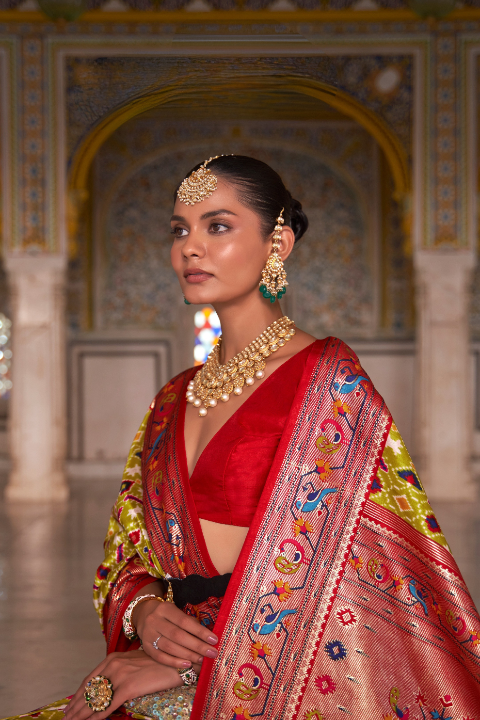 Patola Print Saree Crafted in Fine Smooth Silk