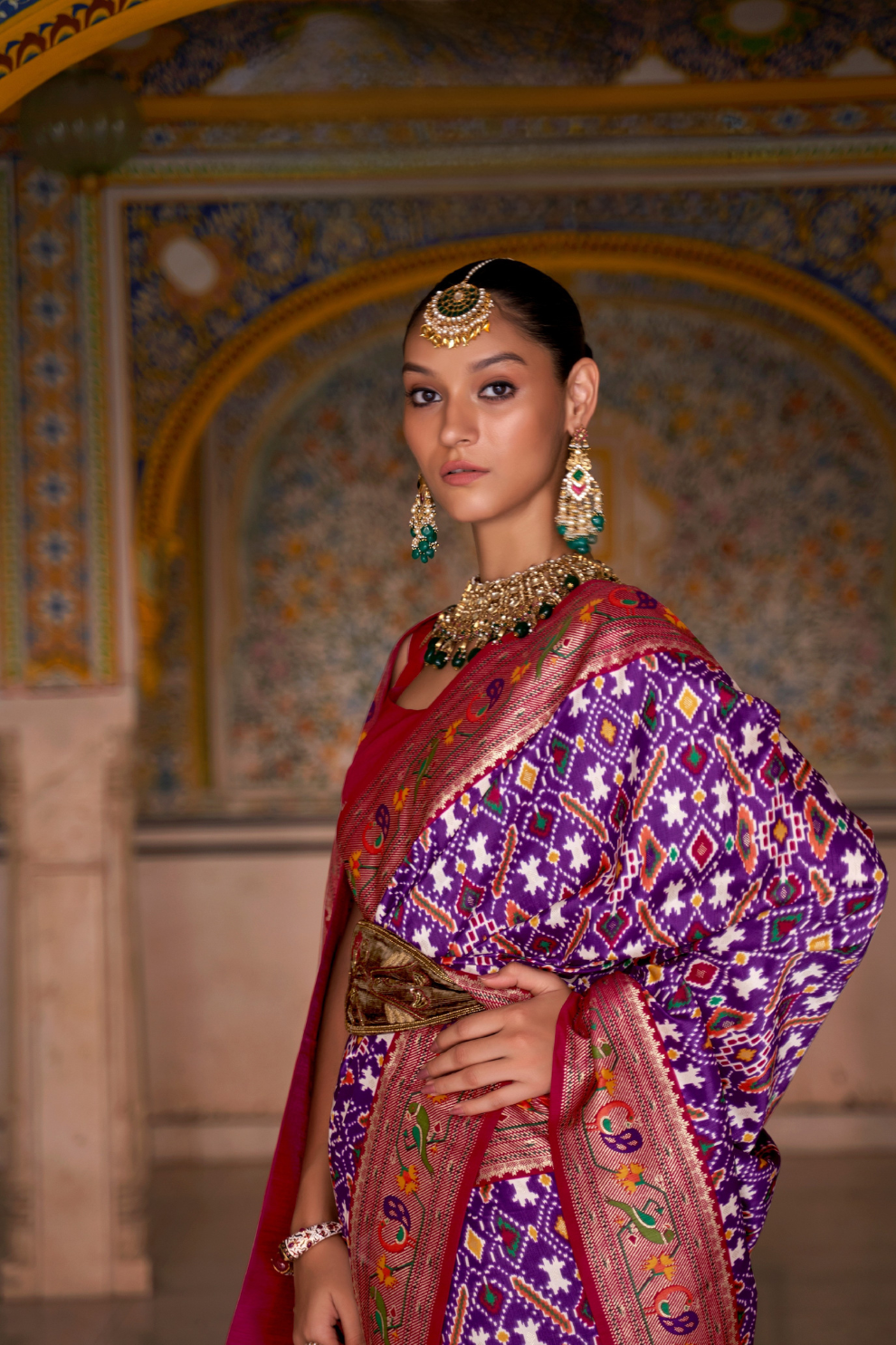 Patola Print Saree Crafted in Fine Smooth Silk