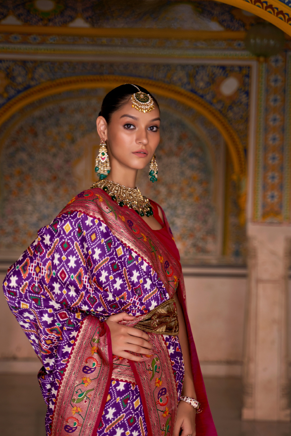 Patola Print Saree Crafted in Fine Smooth Silk