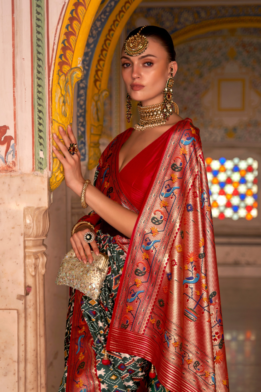 Patola Print Saree Crafted in Fine Smooth Silk