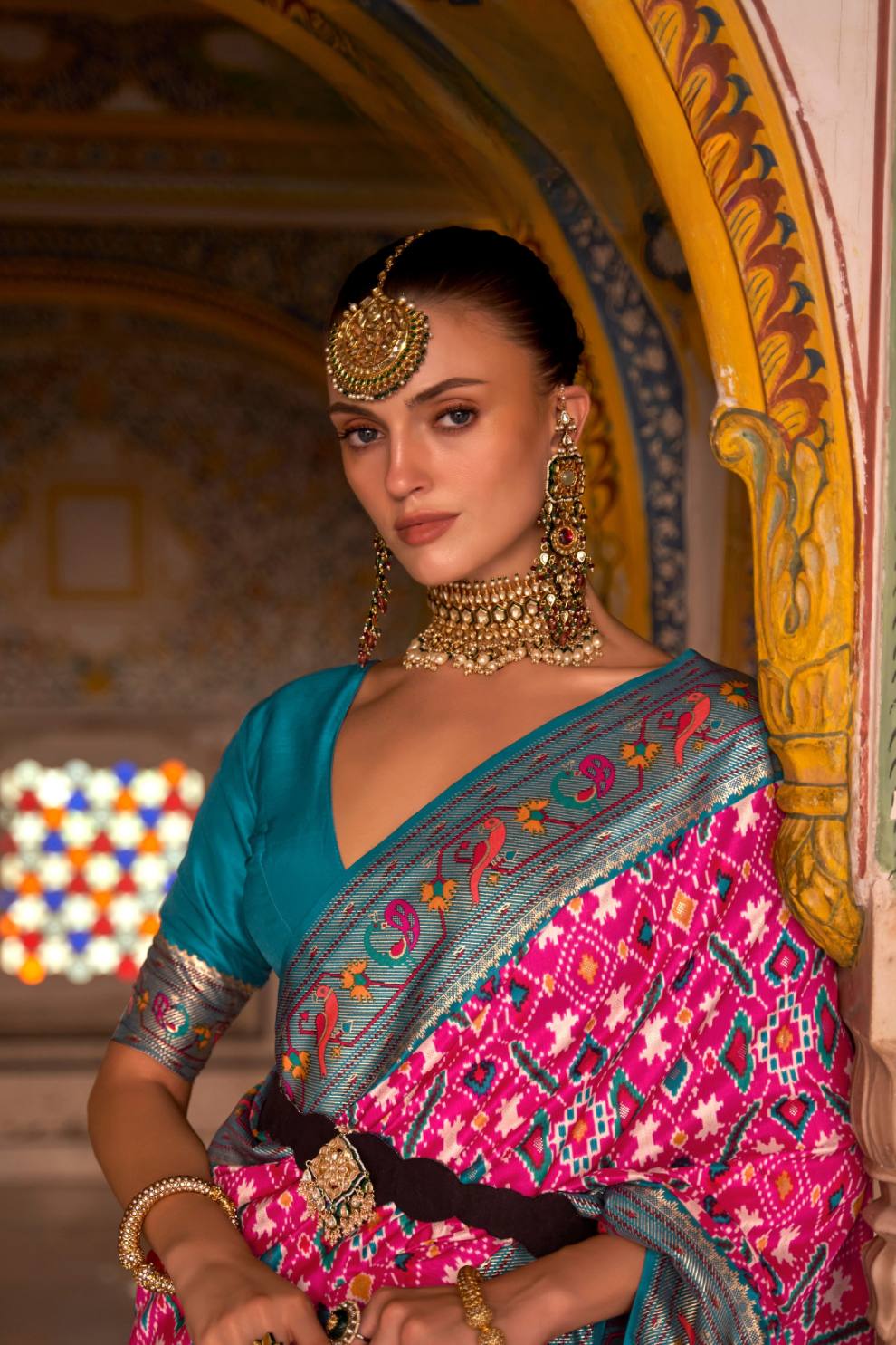 Patola Print Saree Crafted in Fine Smooth Silk