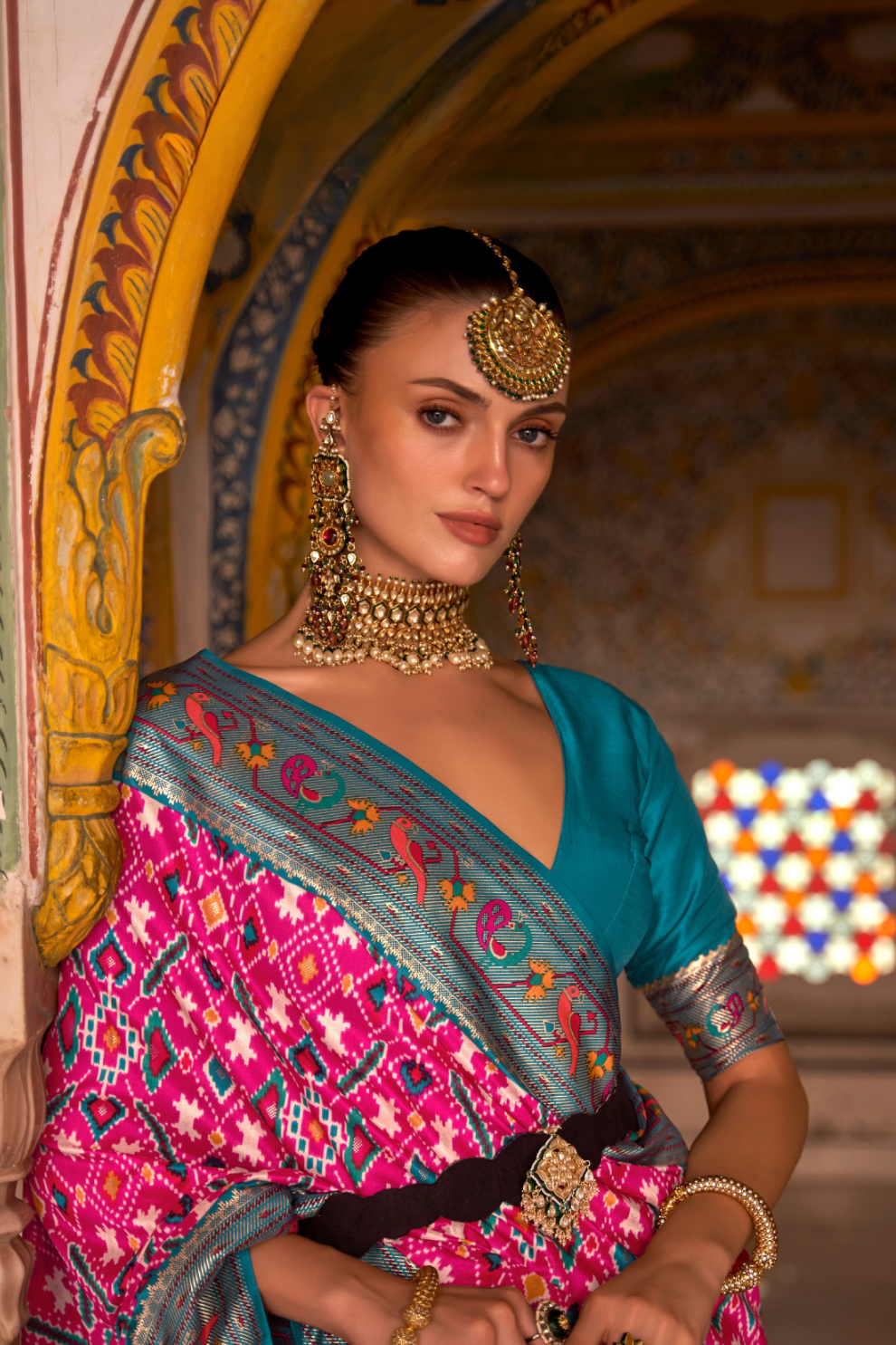 Patola Print Saree Crafted in Fine Smooth Silk
