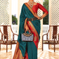 Soft Banarasi Paithani Saree with Copper Zari Weaving